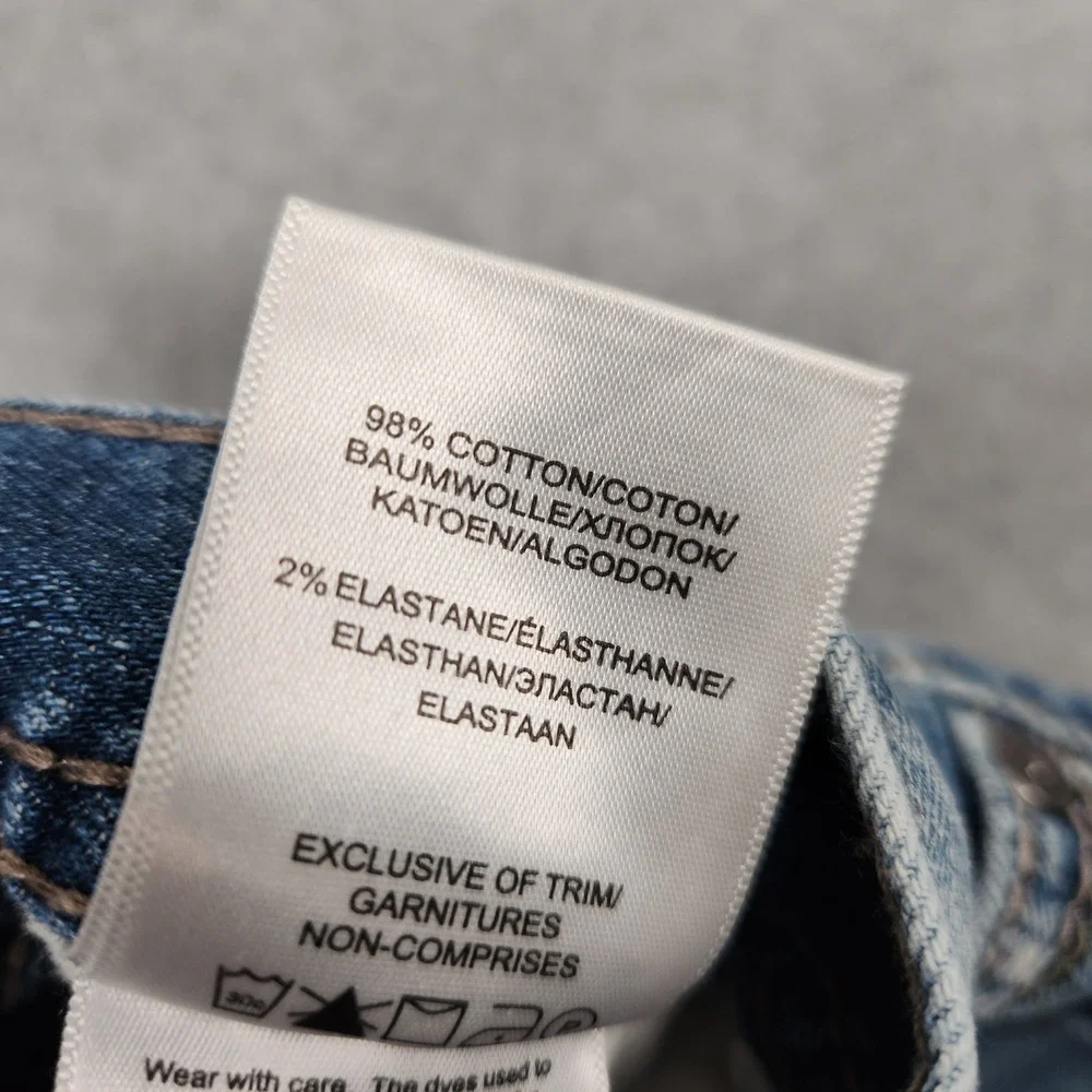 Silver Jeans 30x30 Blue Craig Relaxed Bootcut Stretch Light Wash Western Whisker